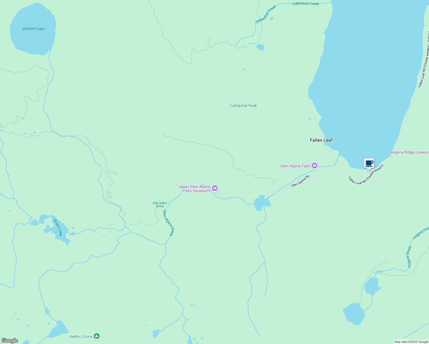 map of restaurants, bars, coffee shops, grocery stores, and more near 1560 Glen Alpine Road in Tahoma