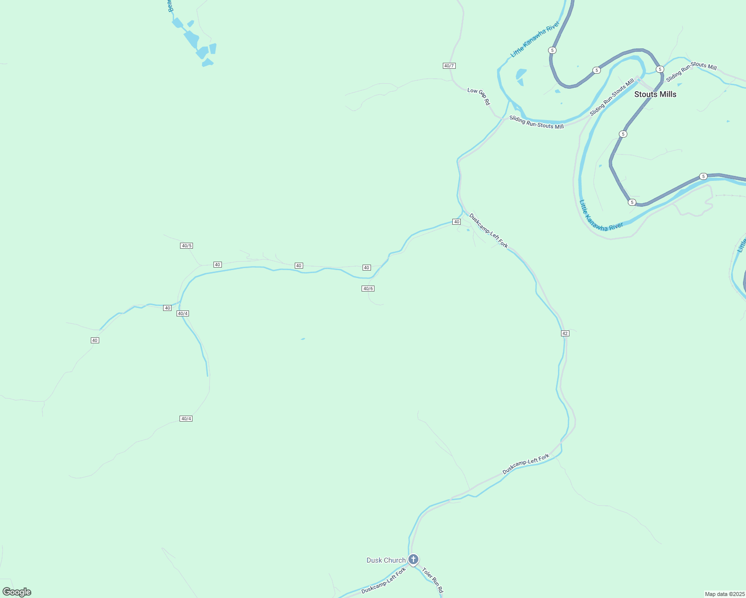 map of restaurants, bars, coffee shops, grocery stores, and more near in Sand Fork