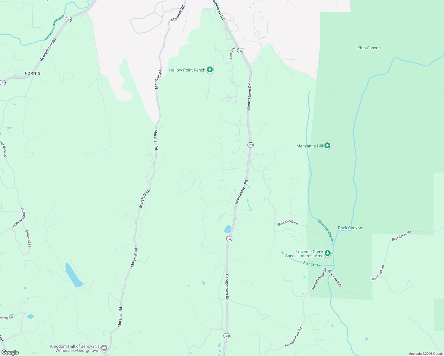 map of restaurants, bars, coffee shops, grocery stores, and more near 3456 Shamrock in Georgetown