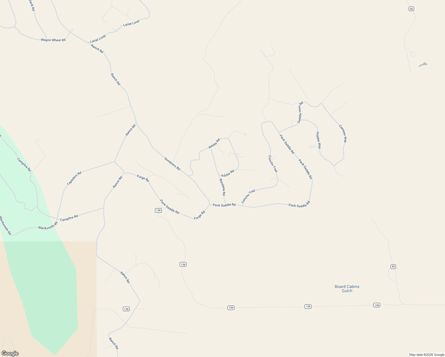 map of restaurants, bars, coffee shops, grocery stores, and more near 192 Bandana Road in Hartsel