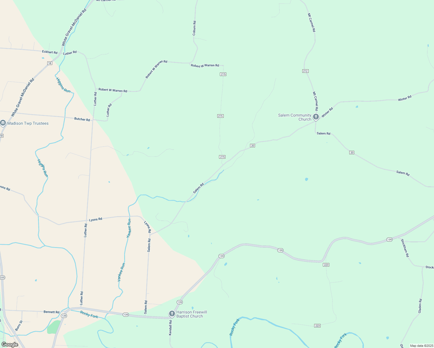 map of restaurants, bars, coffee shops, grocery stores, and more near in Minford