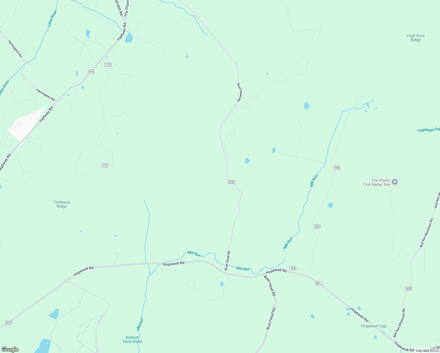 map of restaurants, bars, coffee shops, grocery stores, and more near 3706 Bust Head Road in The Plains