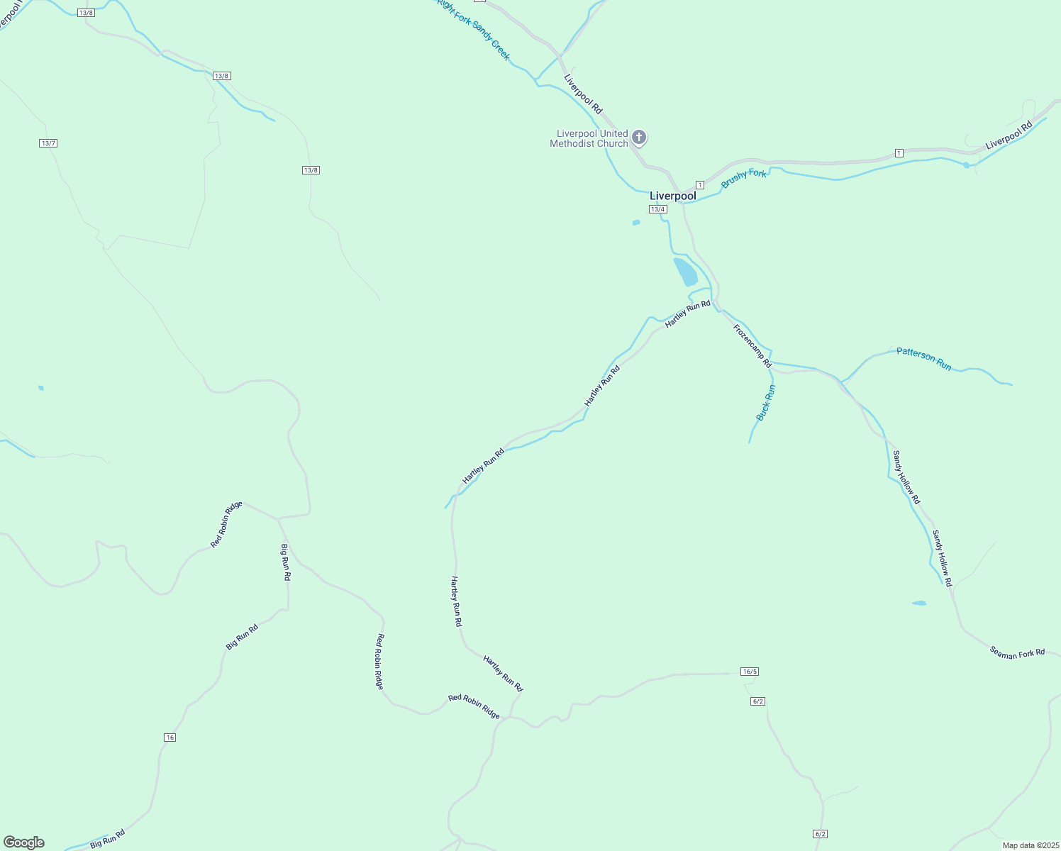 map of restaurants, bars, coffee shops, grocery stores, and more near 4491 Hartley Run Road in LeRoy