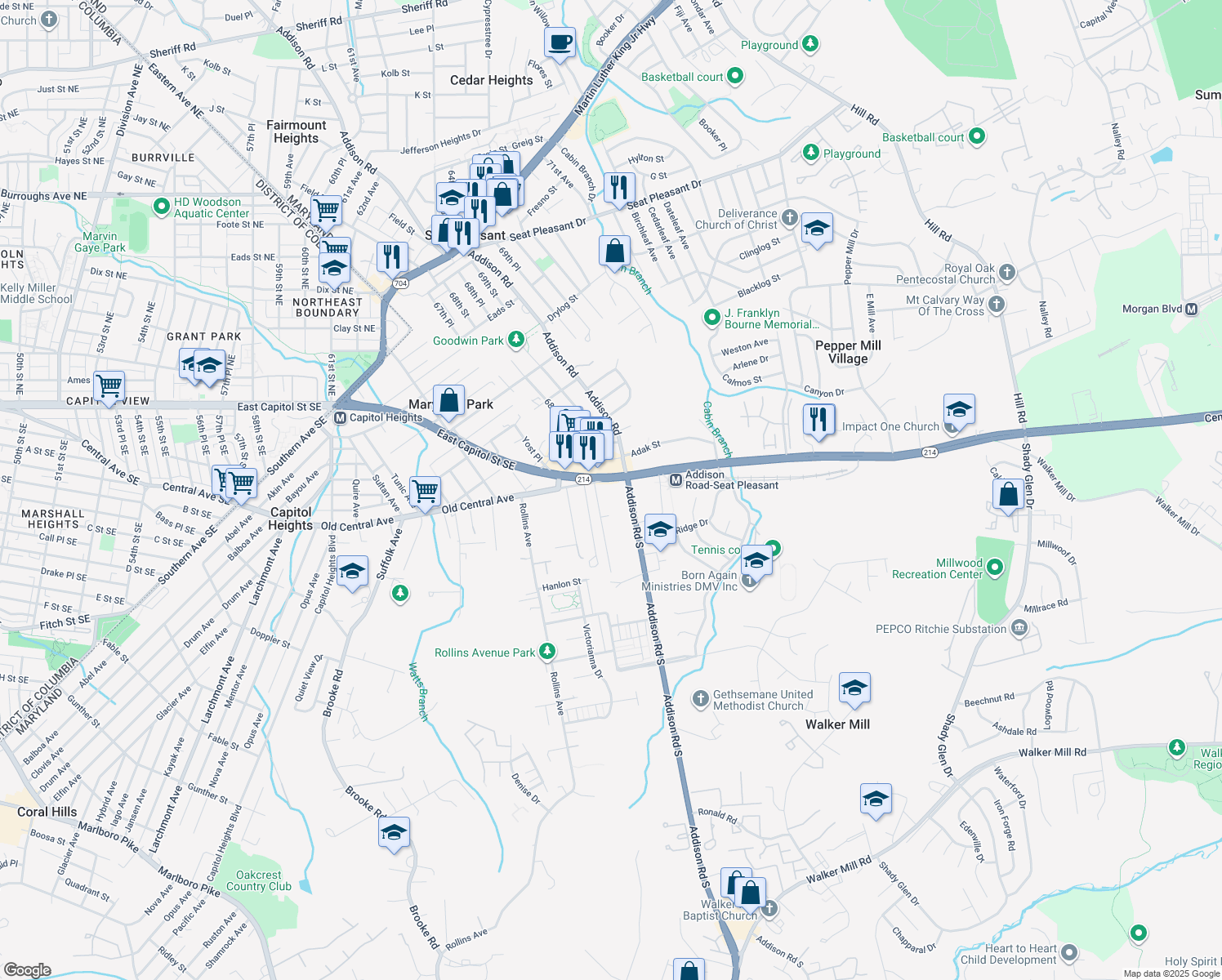 6301 Central Avenue, Capitol Heights MD Walk Score