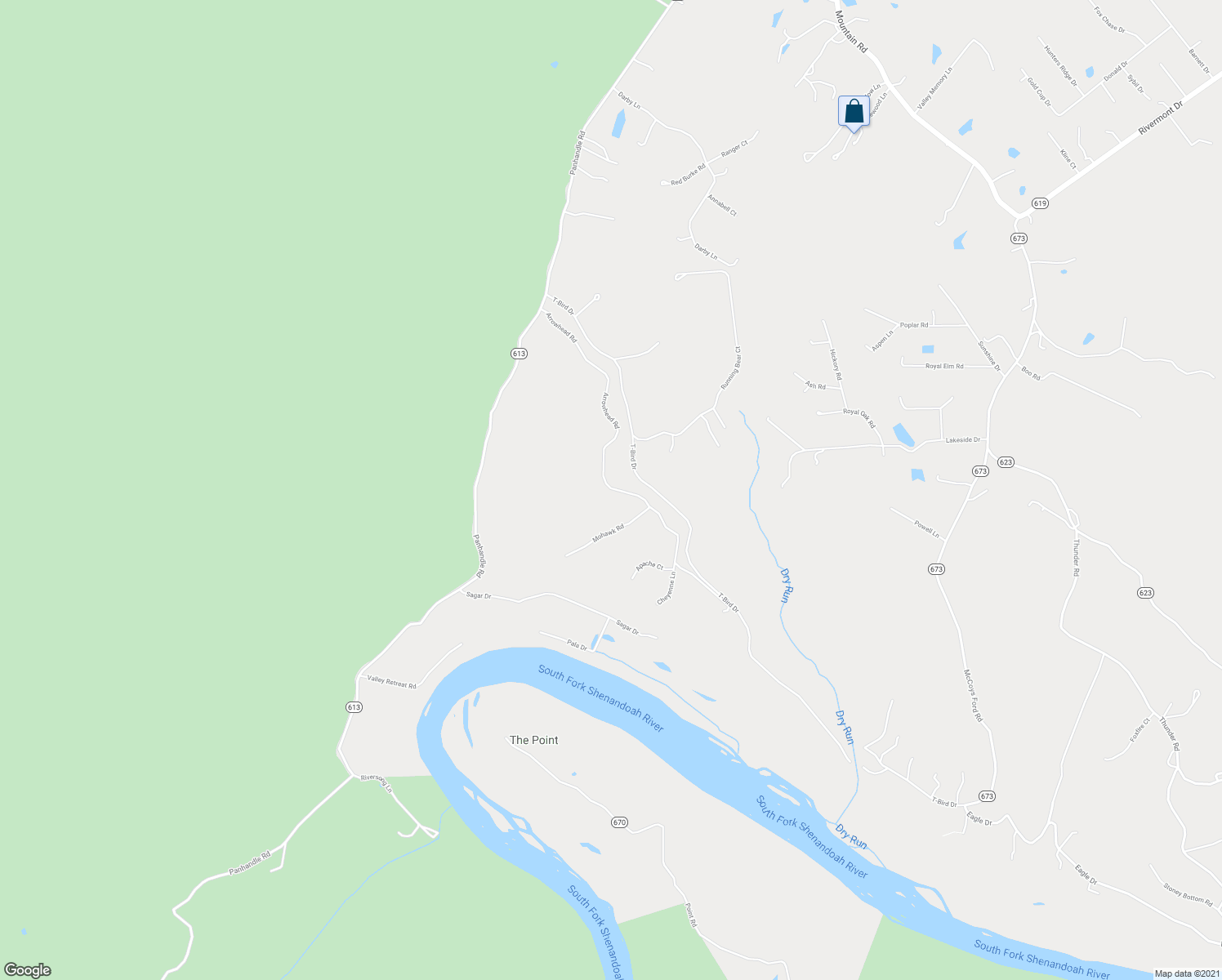 map of restaurants, bars, coffee shops, grocery stores, and more near 514-598 Arrowhead Road in Front Royal