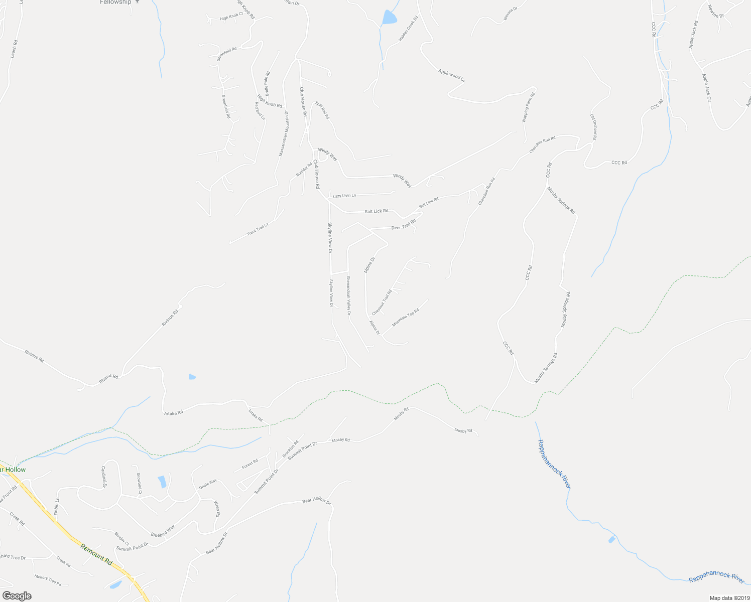 map of restaurants, bars, coffee shops, grocery stores, and more near 103 Chestnut Trail Road in Front Royal