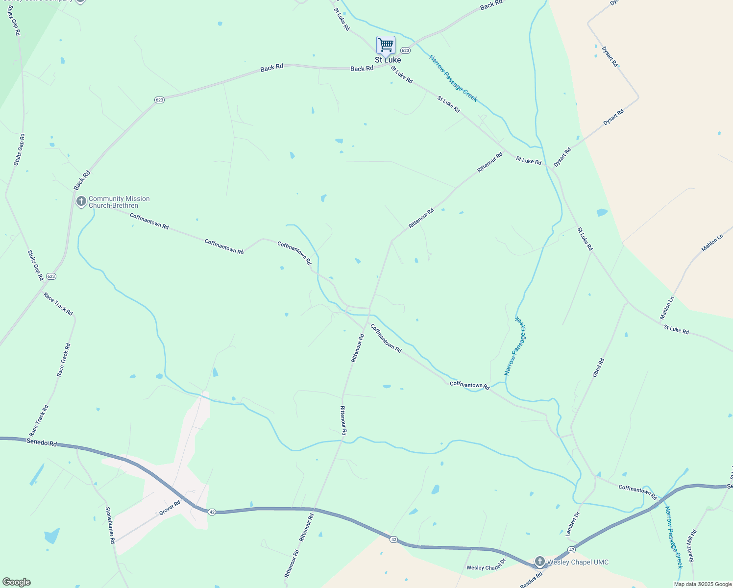 map of restaurants, bars, coffee shops, grocery stores, and more near 3545 Rittenour Road in Woodstock