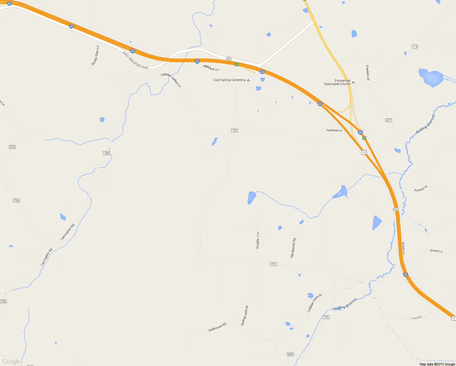 map of restaurants, bars, coffee shops, grocery stores, and more near 3545 Cobbler Mountain Road in Delaplane