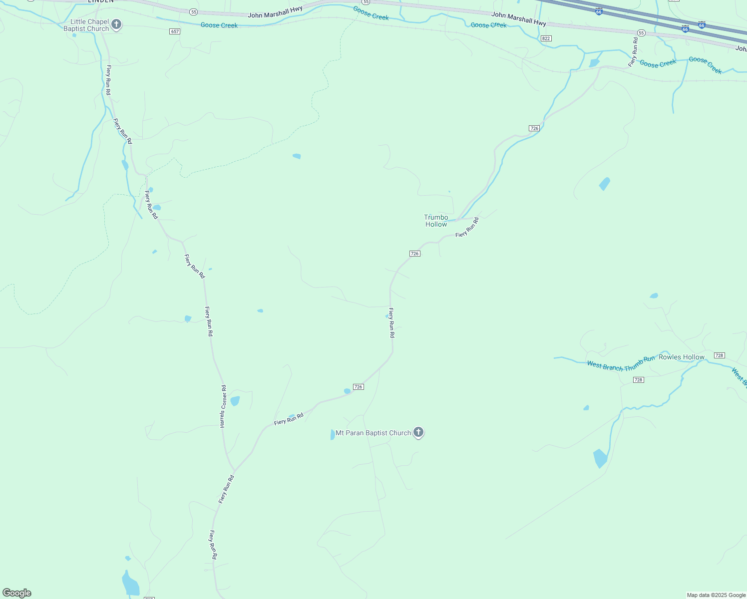 map of restaurants, bars, coffee shops, grocery stores, and more near 13383 Appalachian Overlook Drive in Linden