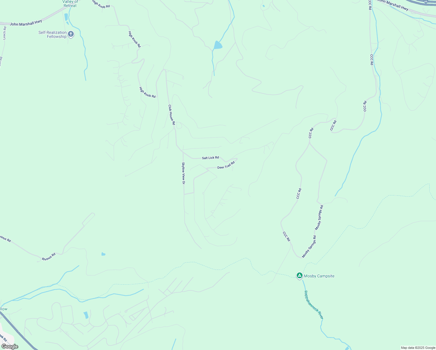 map of restaurants, bars, coffee shops, grocery stores, and more near 99 Alpine Drive in Front Royal