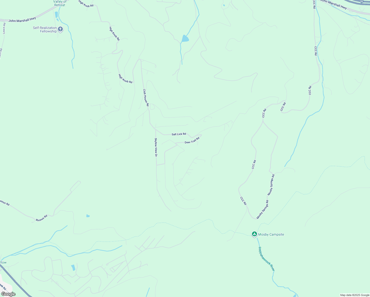 map of restaurants, bars, coffee shops, grocery stores, and more near 99 Alpine Drive in Front Royal