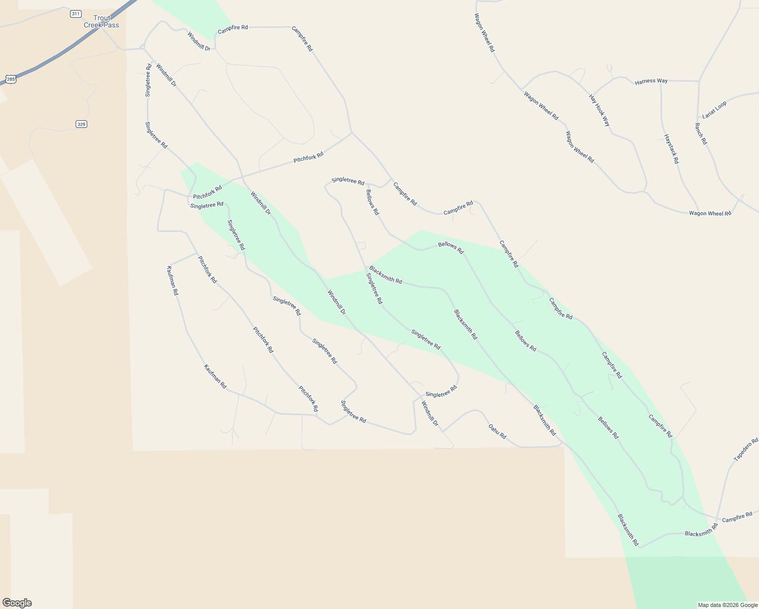 map of restaurants, bars, coffee shops, grocery stores, and more near 3361 Singletree Road in Hartsel