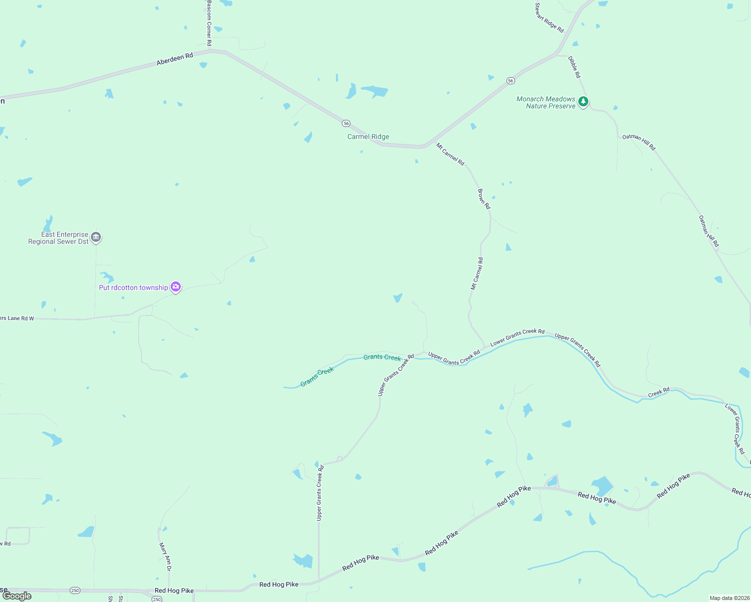 map of restaurants, bars, coffee shops, grocery stores, and more near in East Enterprise