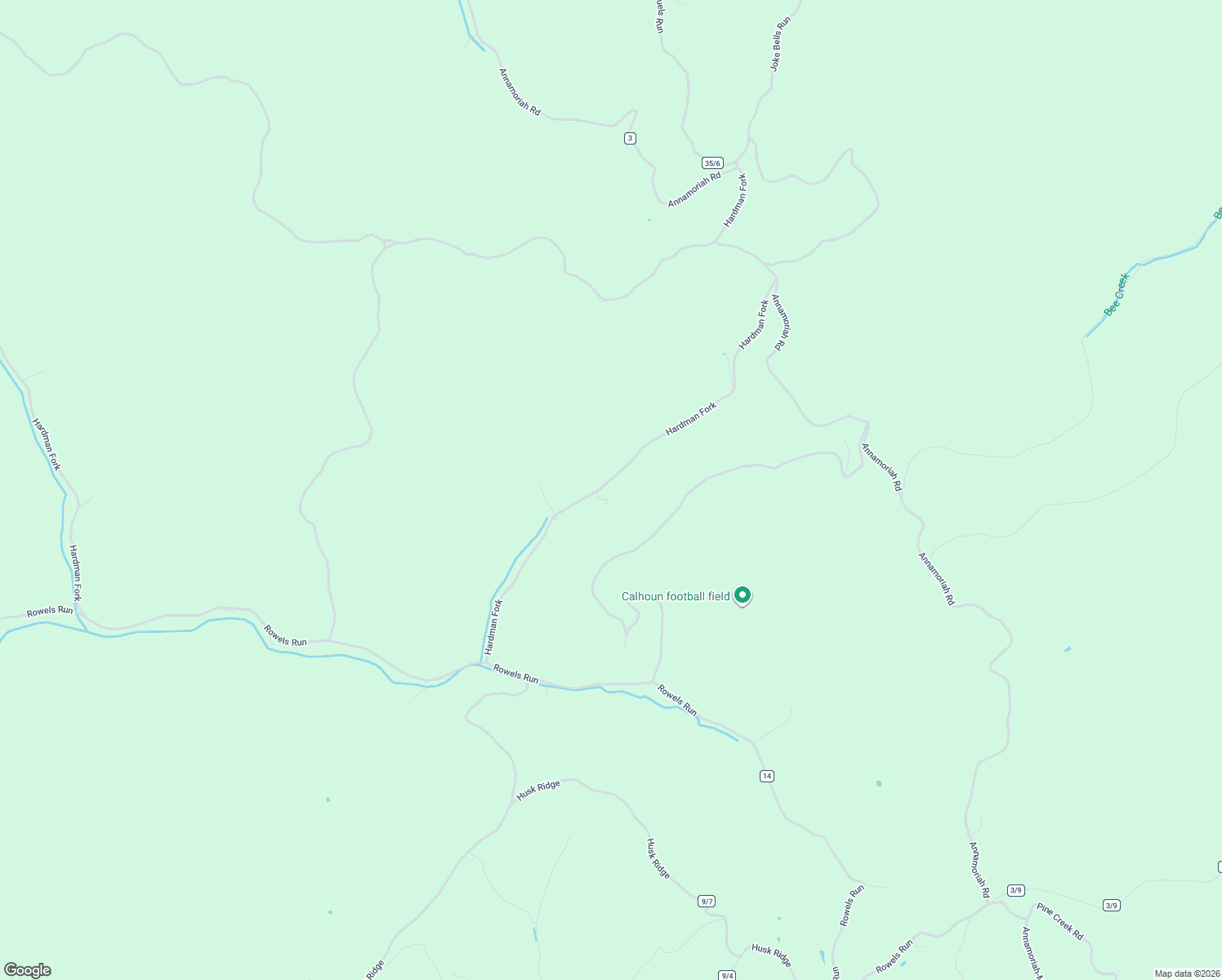 map of restaurants, bars, coffee shops, grocery stores, and more near Hardman Fork in Mount Zion