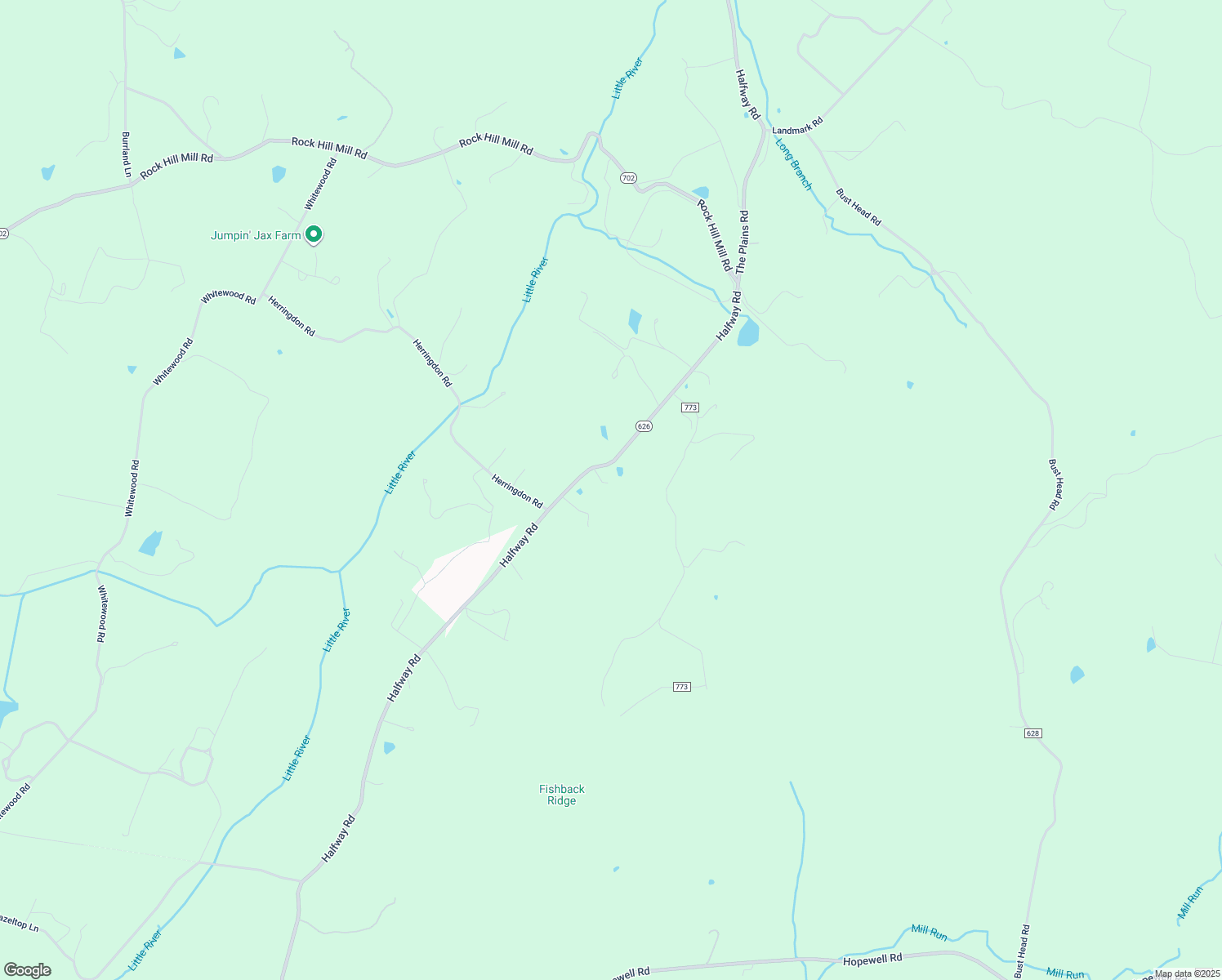 map of restaurants, bars, coffee shops, grocery stores, and more near 3489 Halfway Road in The Plains