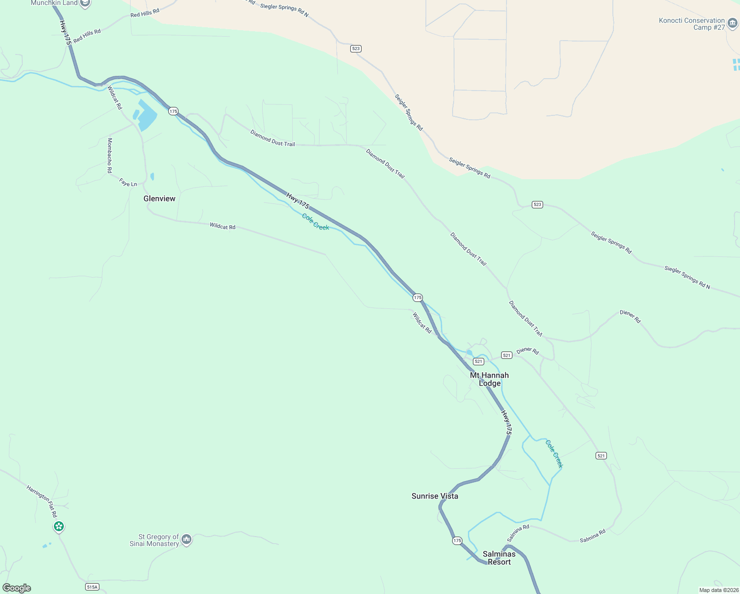 map of restaurants, bars, coffee shops, grocery stores, and more near 9471 Wildcat Road in Kelseyville