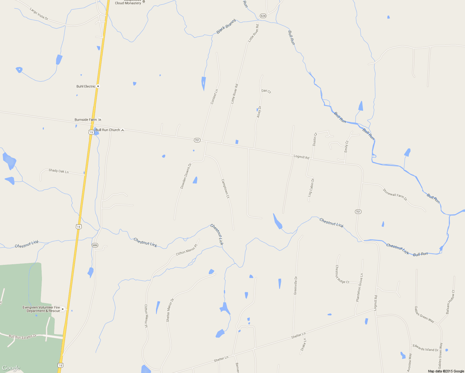 map of restaurants, bars, coffee shops, grocery stores, and more near 2901 Camptown Court in Haymarket