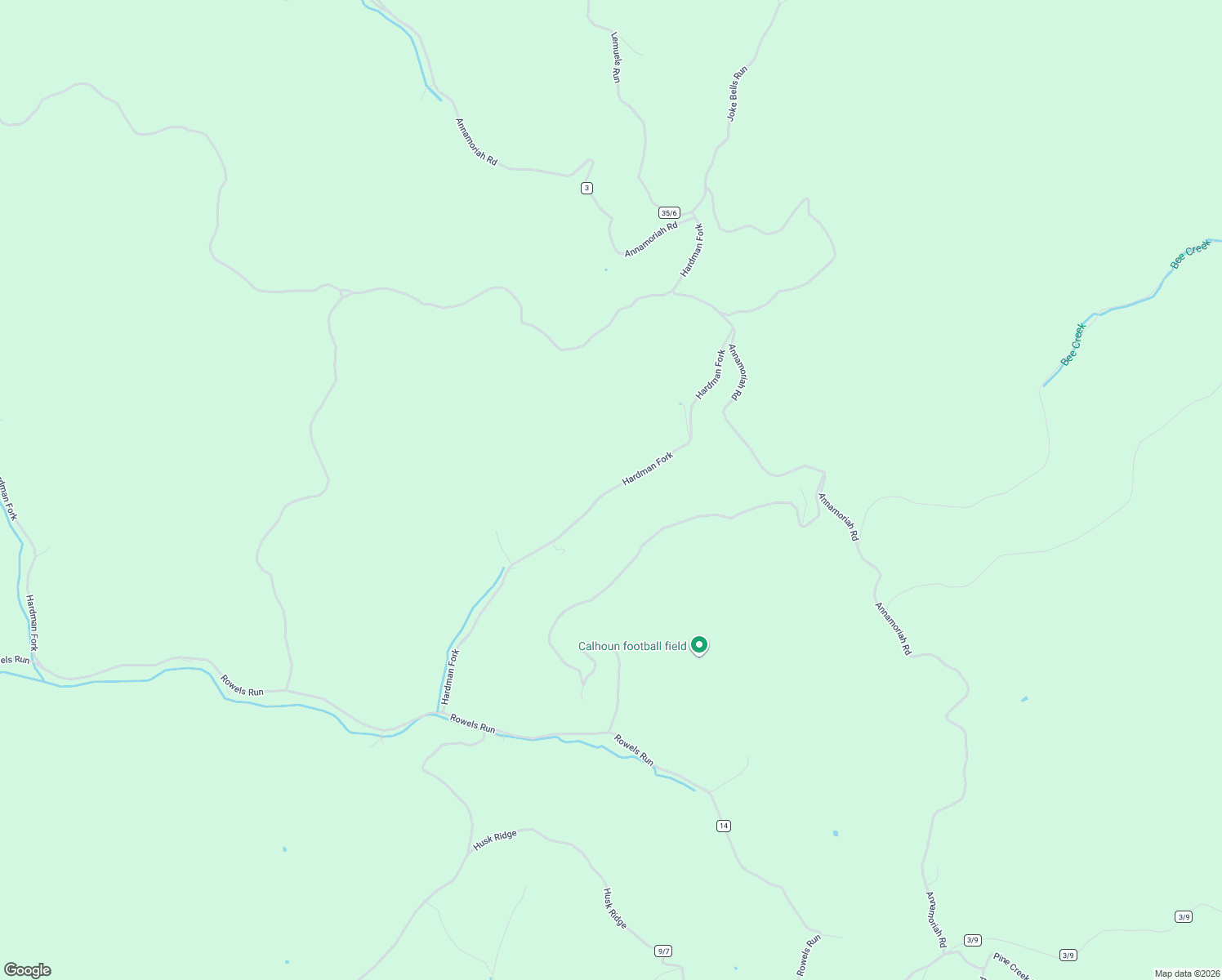 map of restaurants, bars, coffee shops, grocery stores, and more near Hardman Fork in Mount Zion