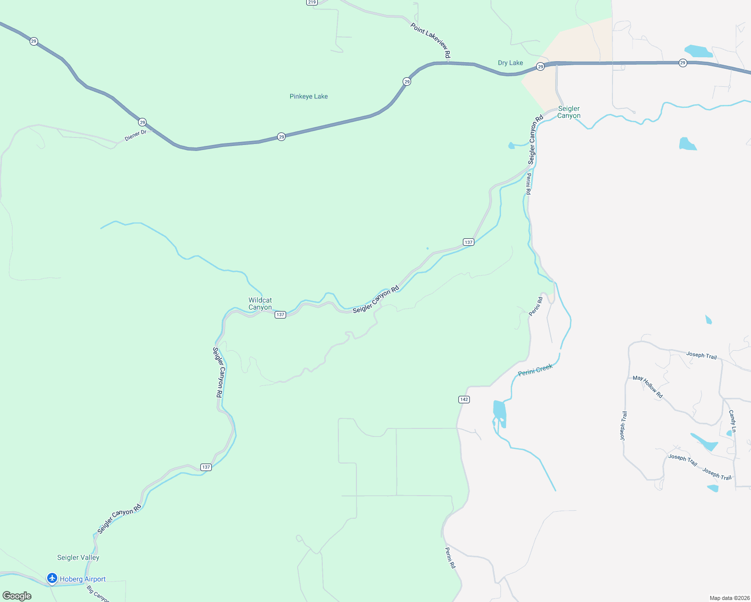 map of restaurants, bars, coffee shops, grocery stores, and more near 13915 Seigler Canyon Road in Middletown