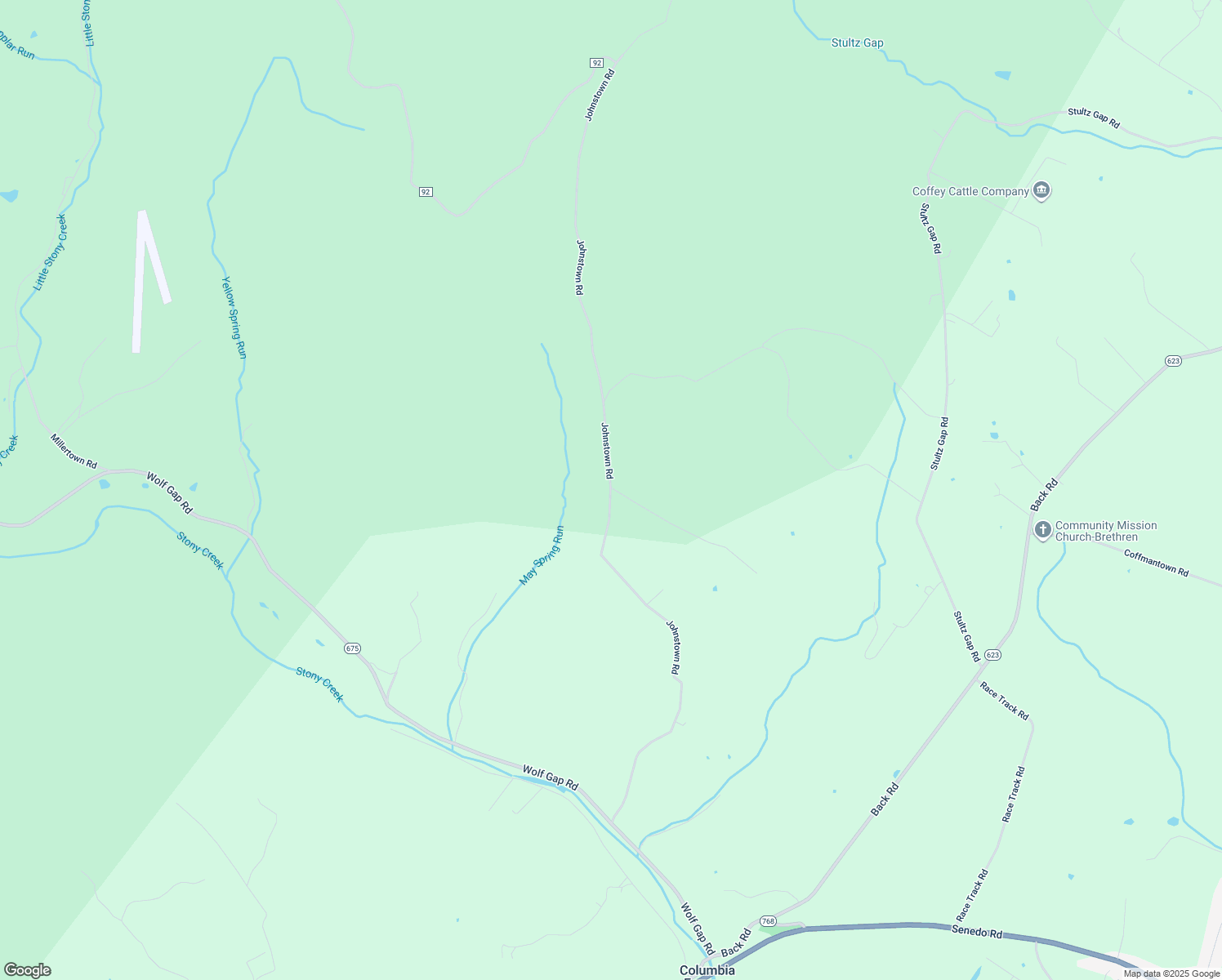 map of restaurants, bars, coffee shops, grocery stores, and more near 1260 Johnstown Road in Edinburg