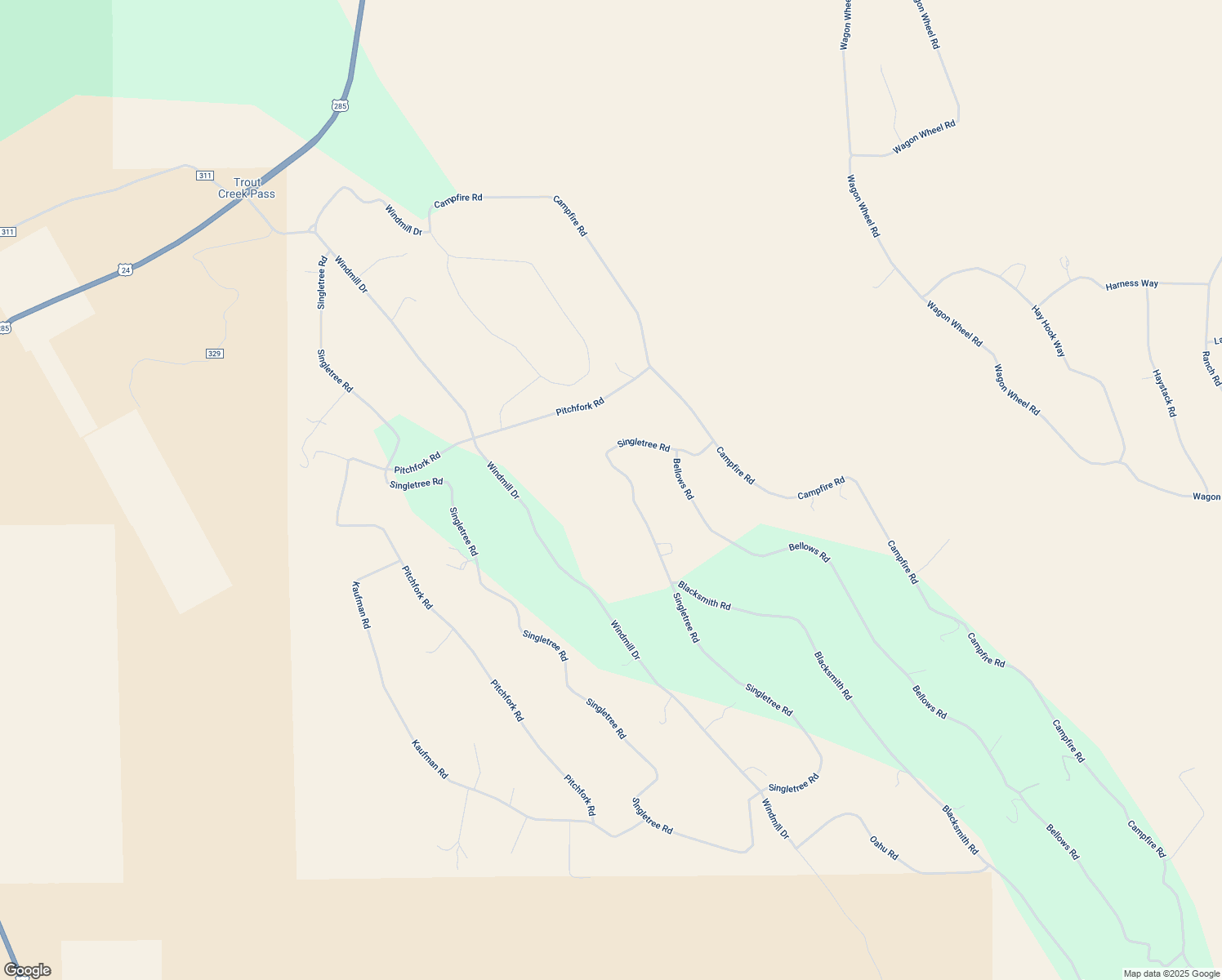map of restaurants, bars, coffee shops, grocery stores, and more near 3826 Singletree Road in Hartsel