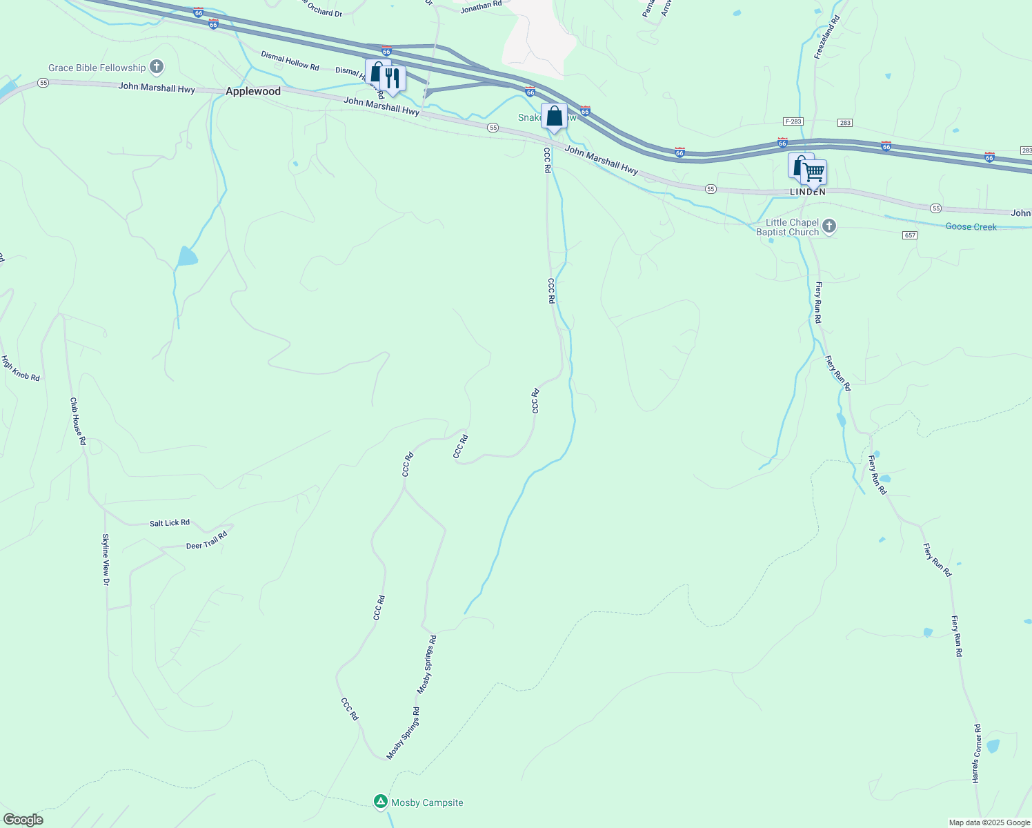 map of restaurants, bars, coffee shops, grocery stores, and more near 910 CCC Road in Linden