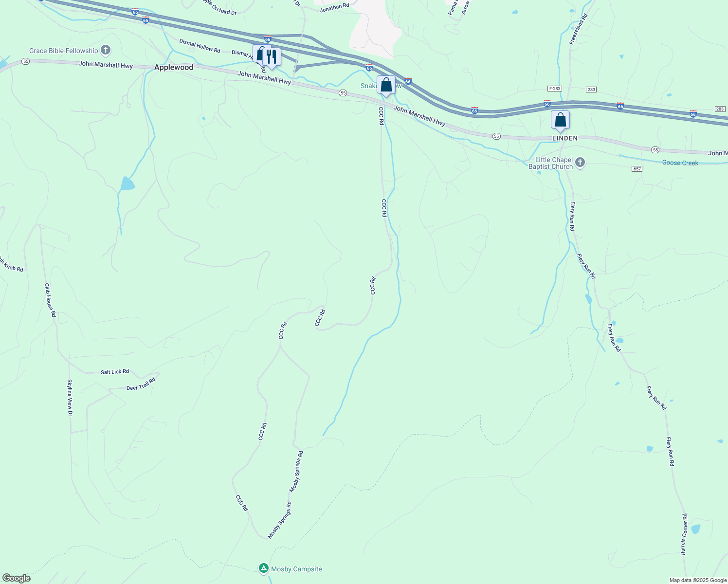 map of restaurants, bars, coffee shops, grocery stores, and more near 910 CCC Road in Linden