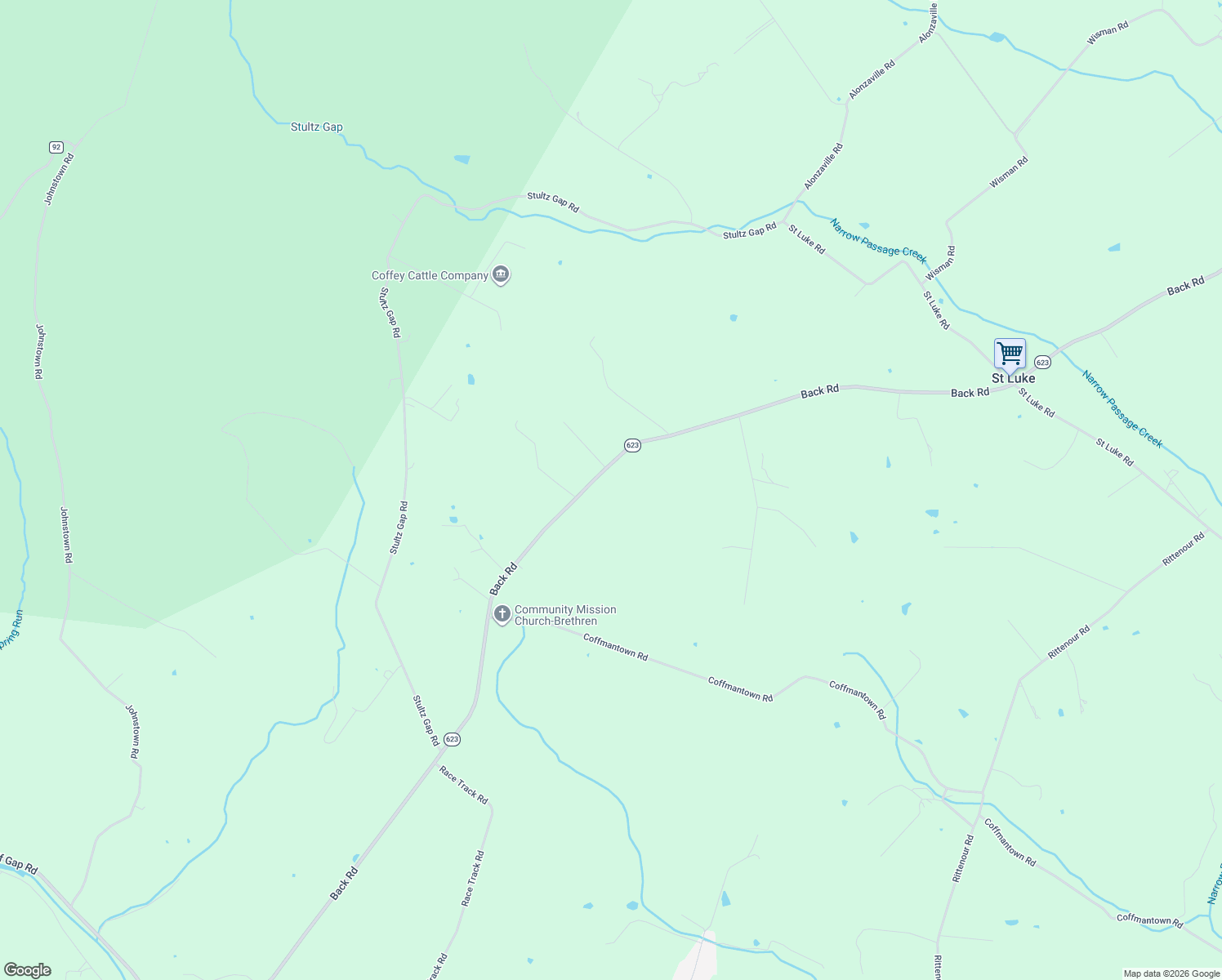 map of restaurants, bars, coffee shops, grocery stores, and more near 2108 Back Road in Woodstock
