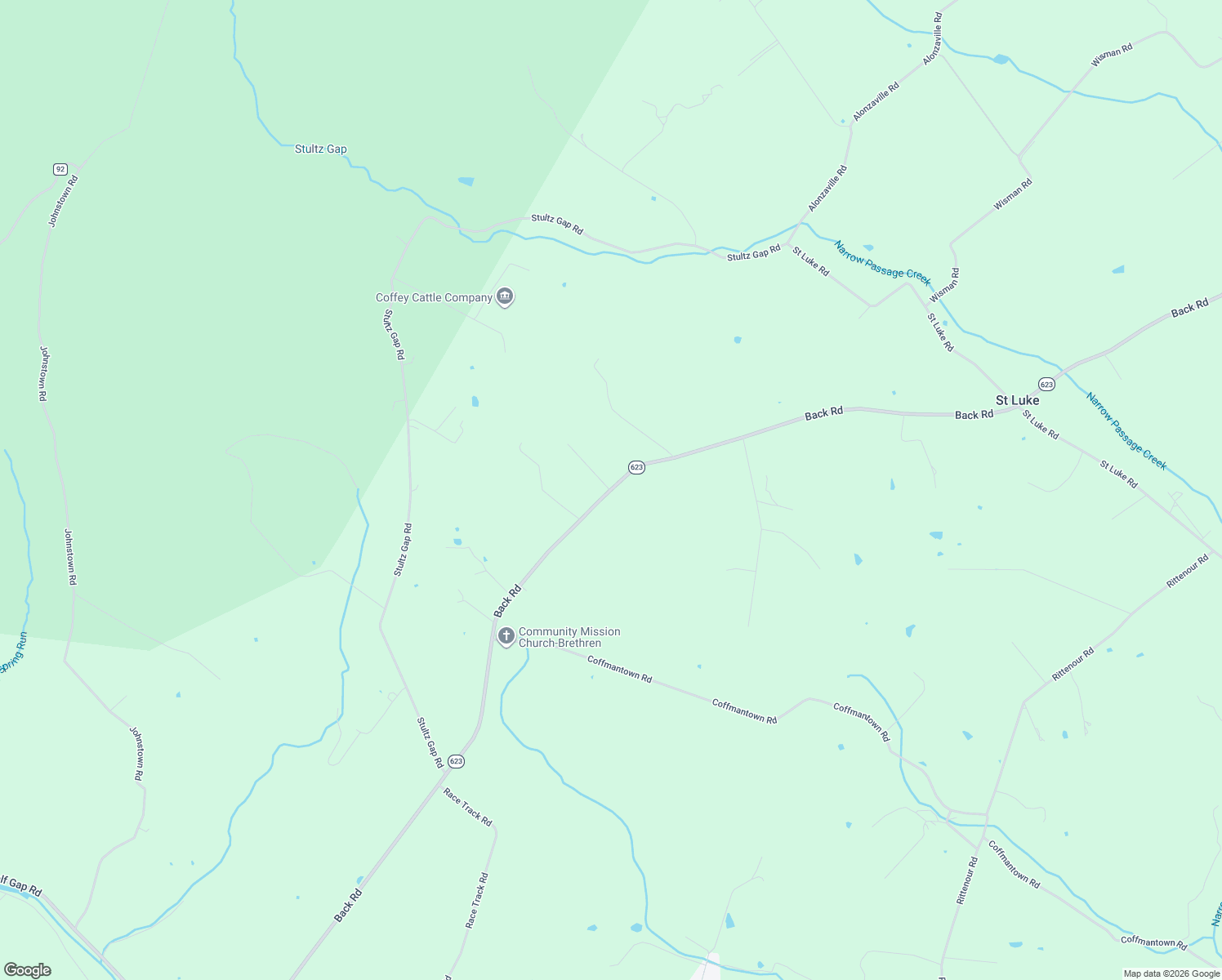 map of restaurants, bars, coffee shops, grocery stores, and more near 2108 Back Road in Woodstock