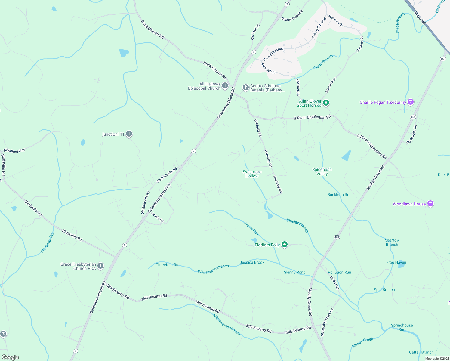 map of restaurants, bars, coffee shops, grocery stores, and more near 114 Jordan Taylor Lane in Harwood