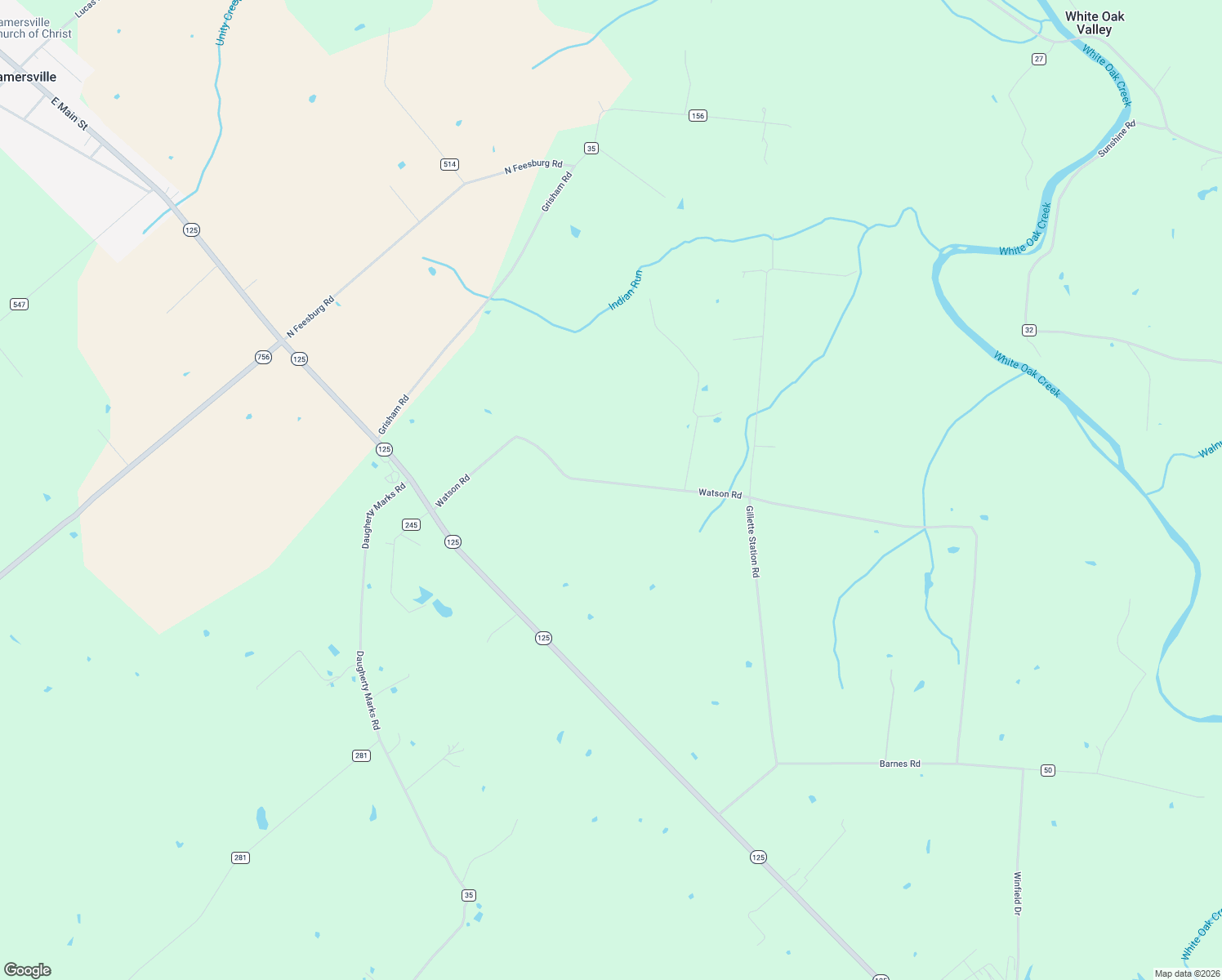 map of restaurants, bars, coffee shops, grocery stores, and more near 3070 Watson Road in Hamersville