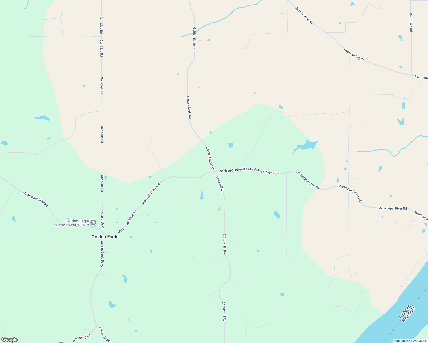 map of restaurants, bars, coffee shops, grocery stores, and more near South Mississippi River Road in Golden Eagle