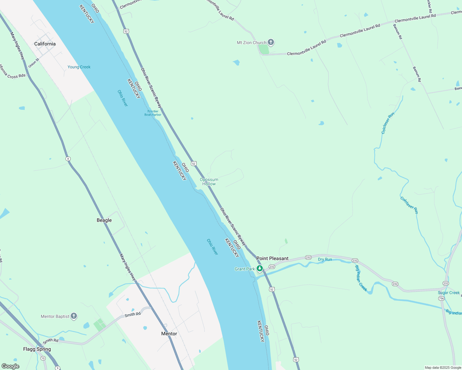 map of restaurants, bars, coffee shops, grocery stores, and more near 1444 South Altman Drive in New Richmond