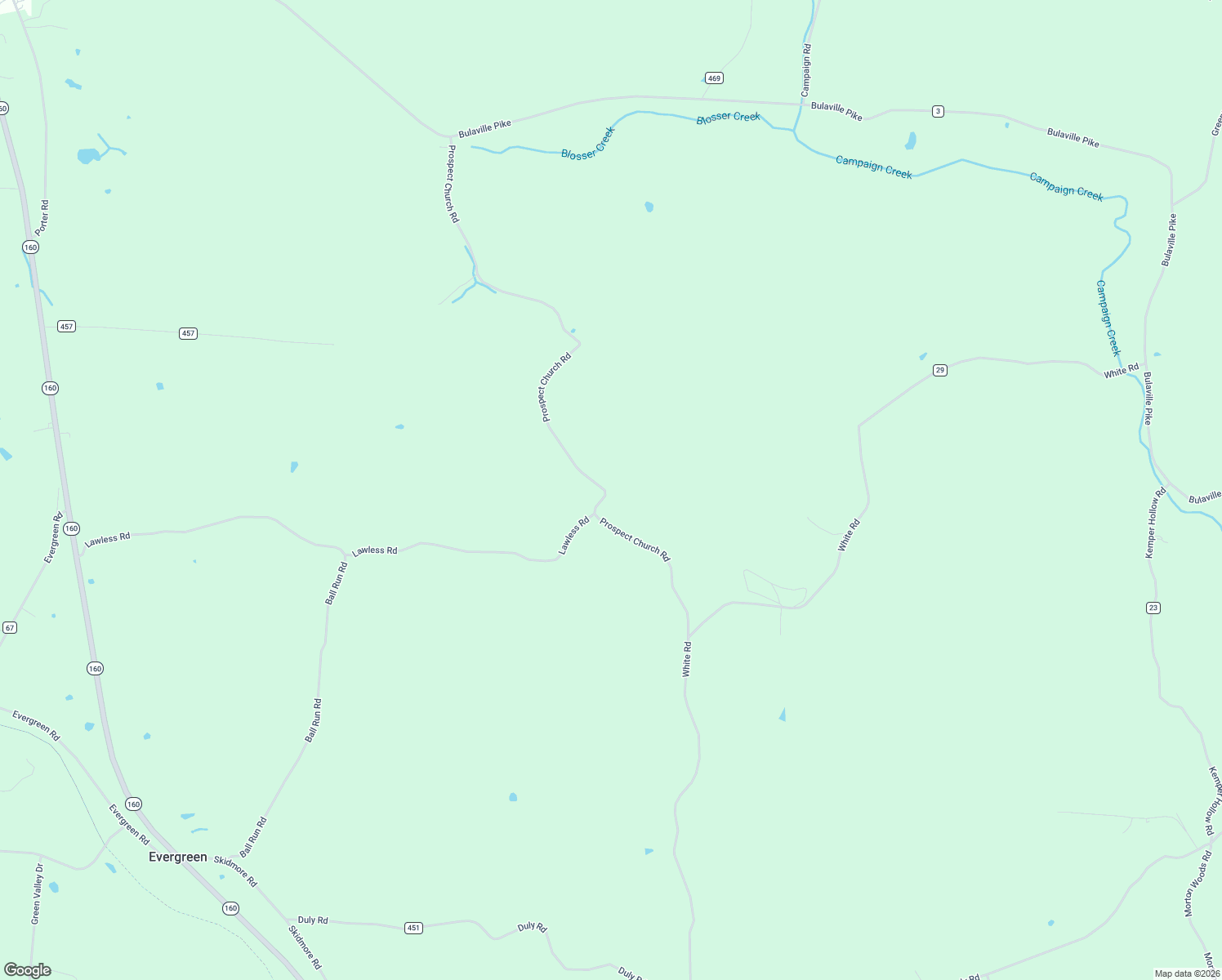 map of restaurants, bars, coffee shops, grocery stores, and more near 572 Prospect Church Road in Bidwell
