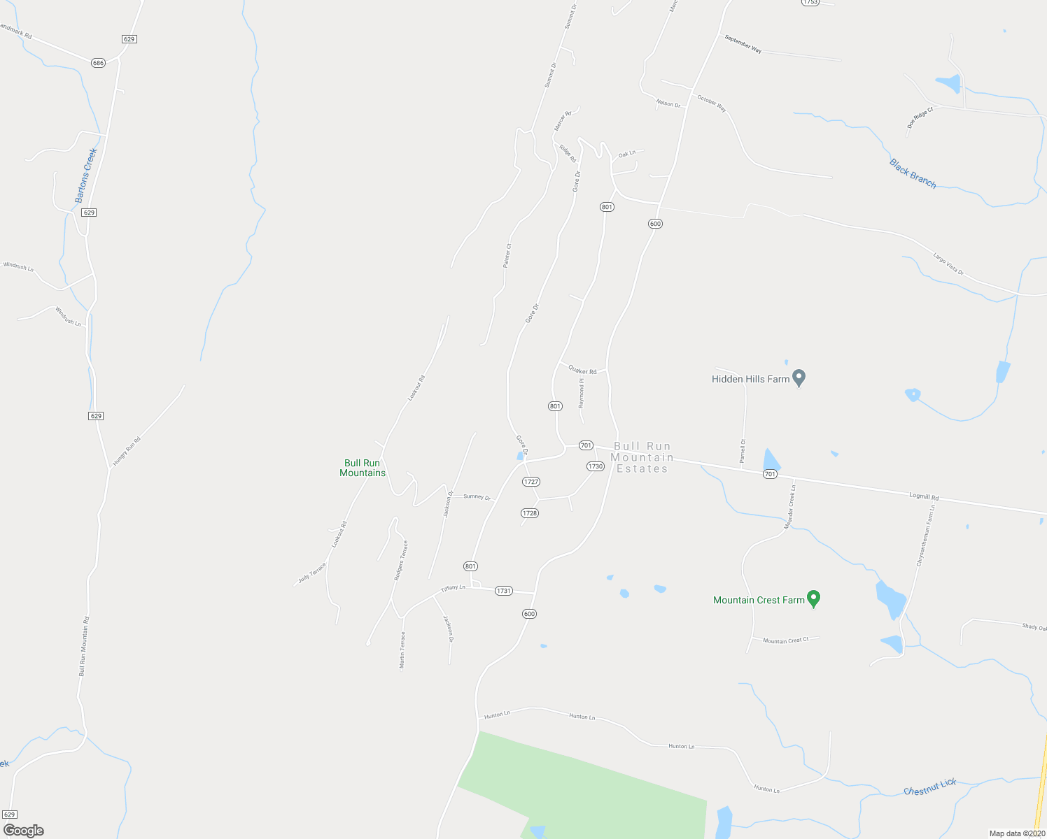 map of restaurants, bars, coffee shops, grocery stores, and more near 2427 Gore Dr in Haymarket