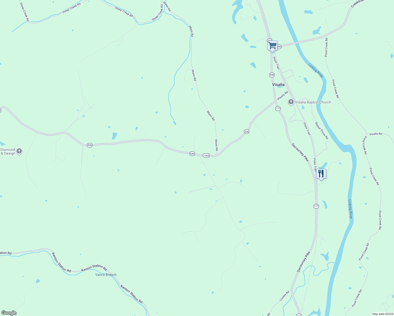 map of restaurants, bars, coffee shops, grocery stores, and more near 12022 Klein Road in Morning View