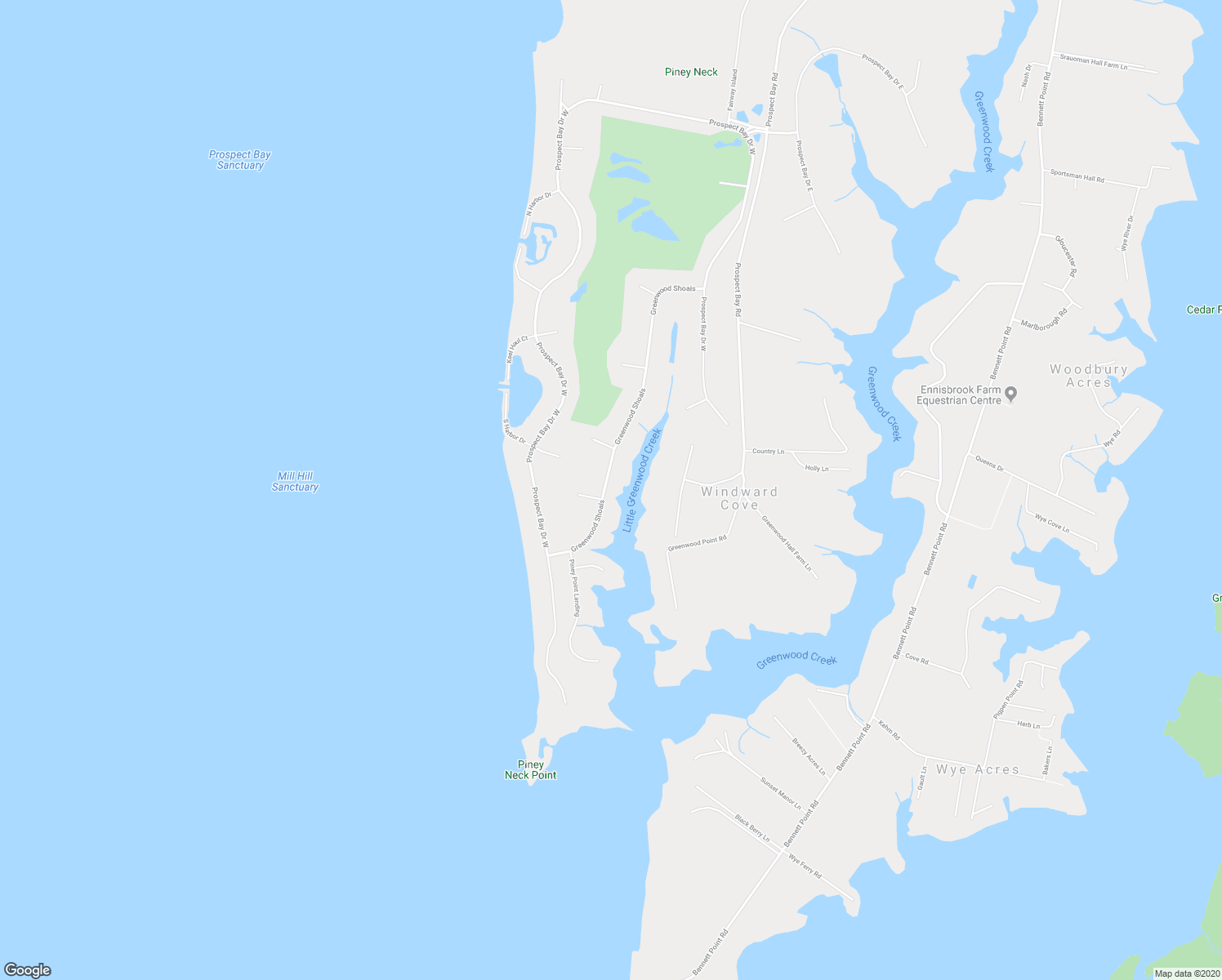 map of restaurants, bars, coffee shops, grocery stores, and more near 46 Greenwood Shoals in Grasonville