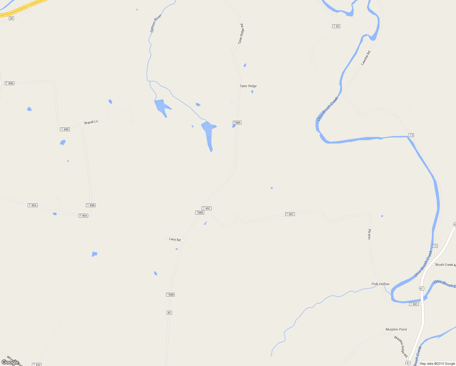 map of restaurants, bars, coffee shops, grocery stores, and more near 2134 Tater Ridge Road in West Union