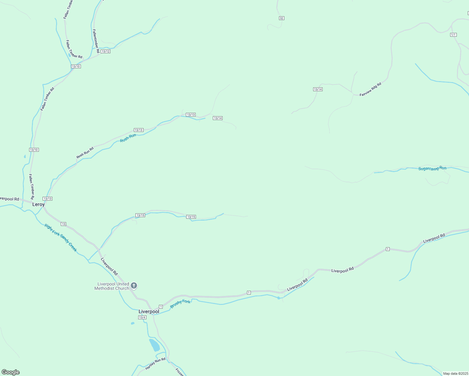map of restaurants, bars, coffee shops, grocery stores, and more near 1026 Cabin Run in LeRoy