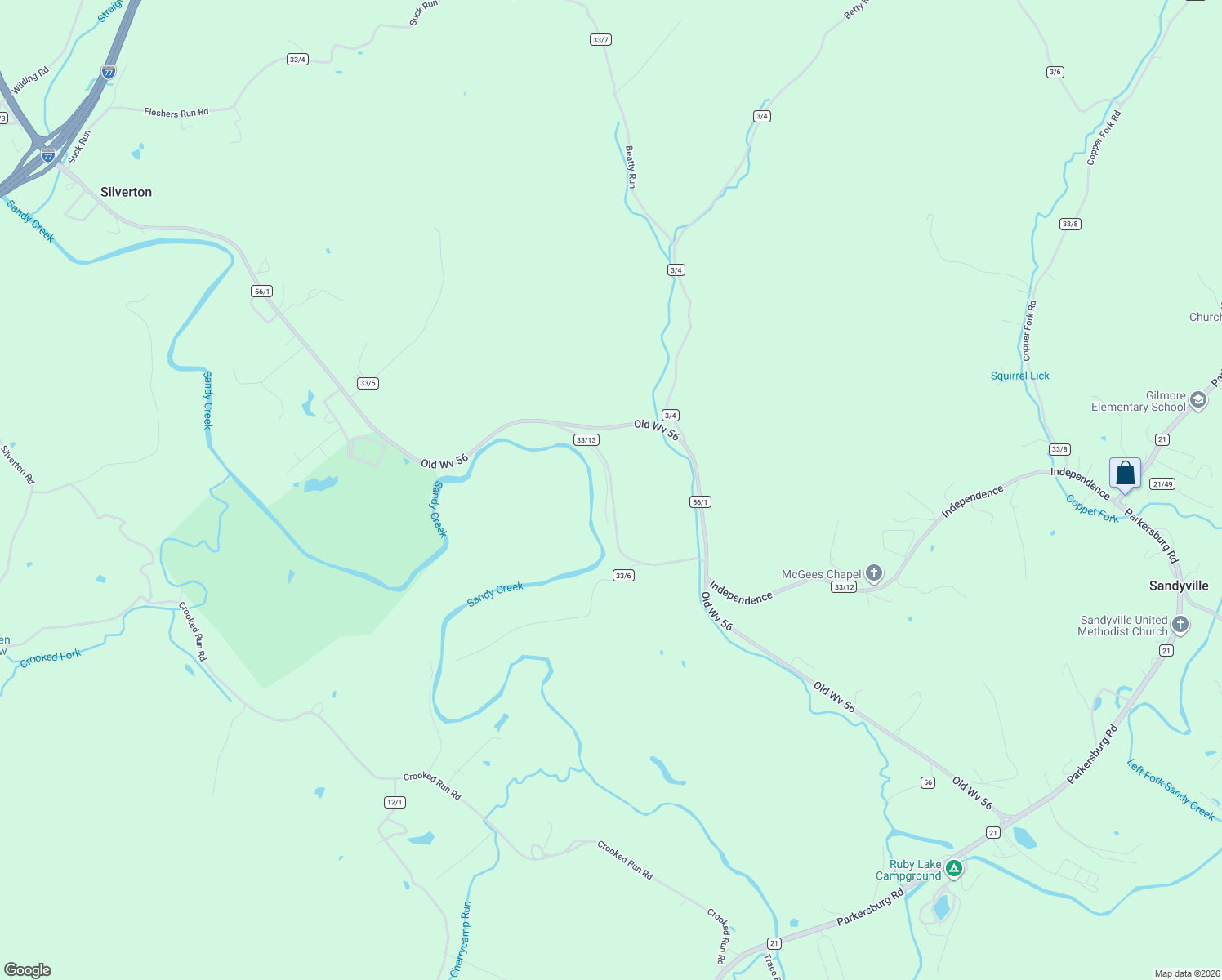 map of restaurants, bars, coffee shops, grocery stores, and more near Crow Summit in Jackson County
