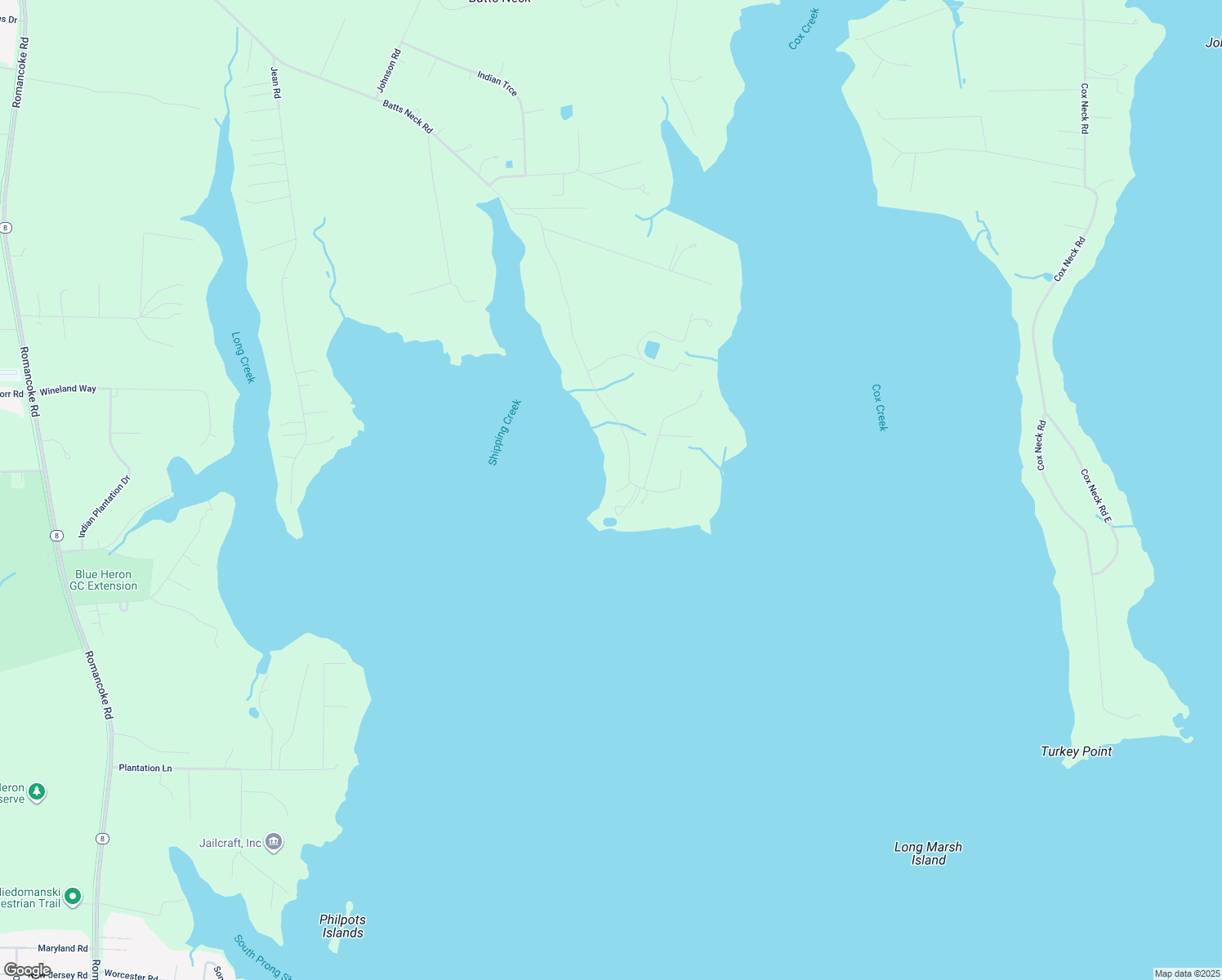 map of restaurants, bars, coffee shops, grocery stores, and more near 236 Eareckson Lane in Stevensville