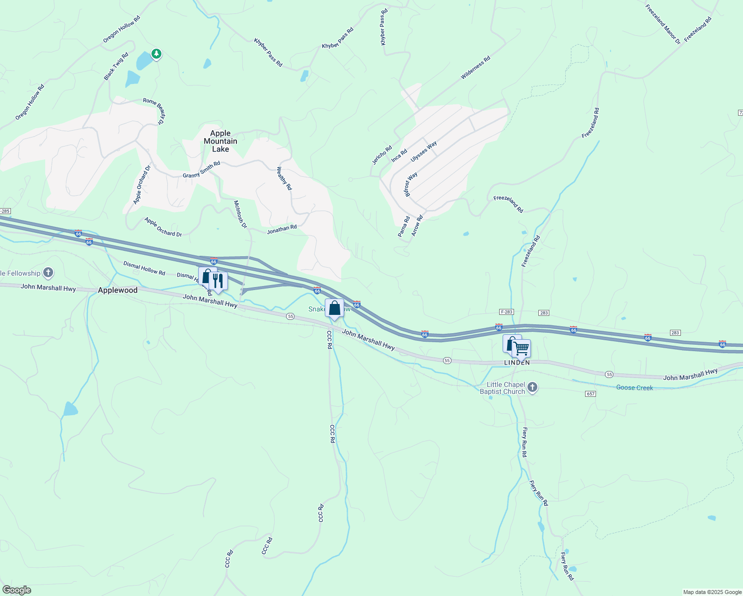 map of restaurants, bars, coffee shops, grocery stores, and more near 620 Golden Russet Drive in Linden