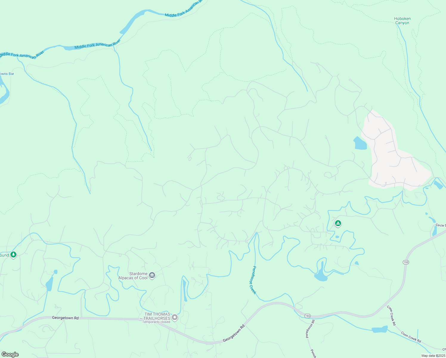 map of restaurants, bars, coffee shops, grocery stores, and more near 2656 Sweetwater Trail in Cool