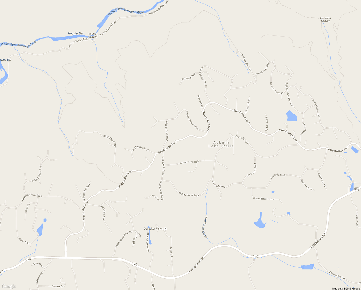 map of restaurants, bars, coffee shops, grocery stores, and more near 2656 Sweetwater Trail in Cool