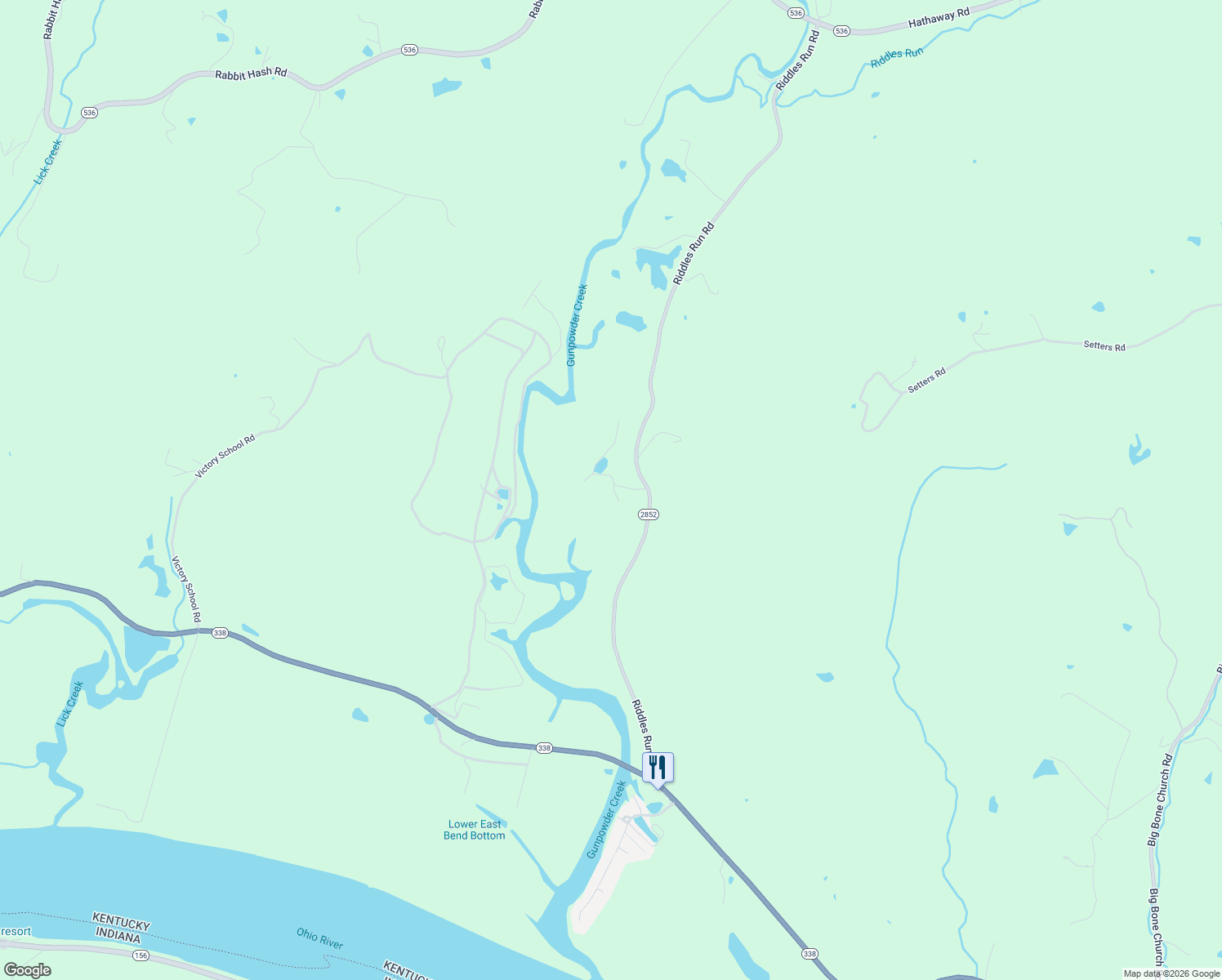 map of restaurants, bars, coffee shops, grocery stores, and more near 11301 Riddles Run Road in Union
