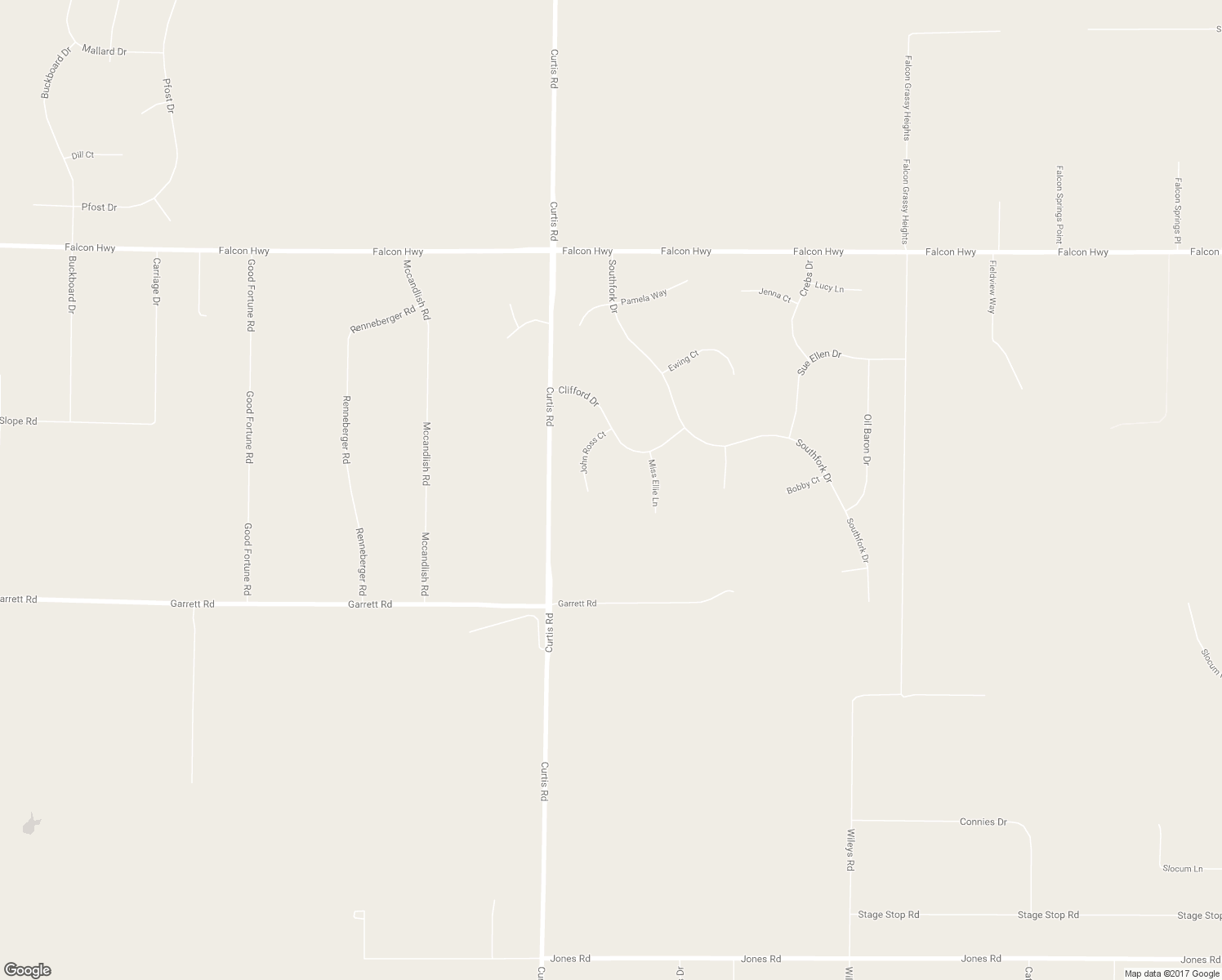 map of restaurants, bars, coffee shops, grocery stores, and more near 5755 John Ross Court in Peyton