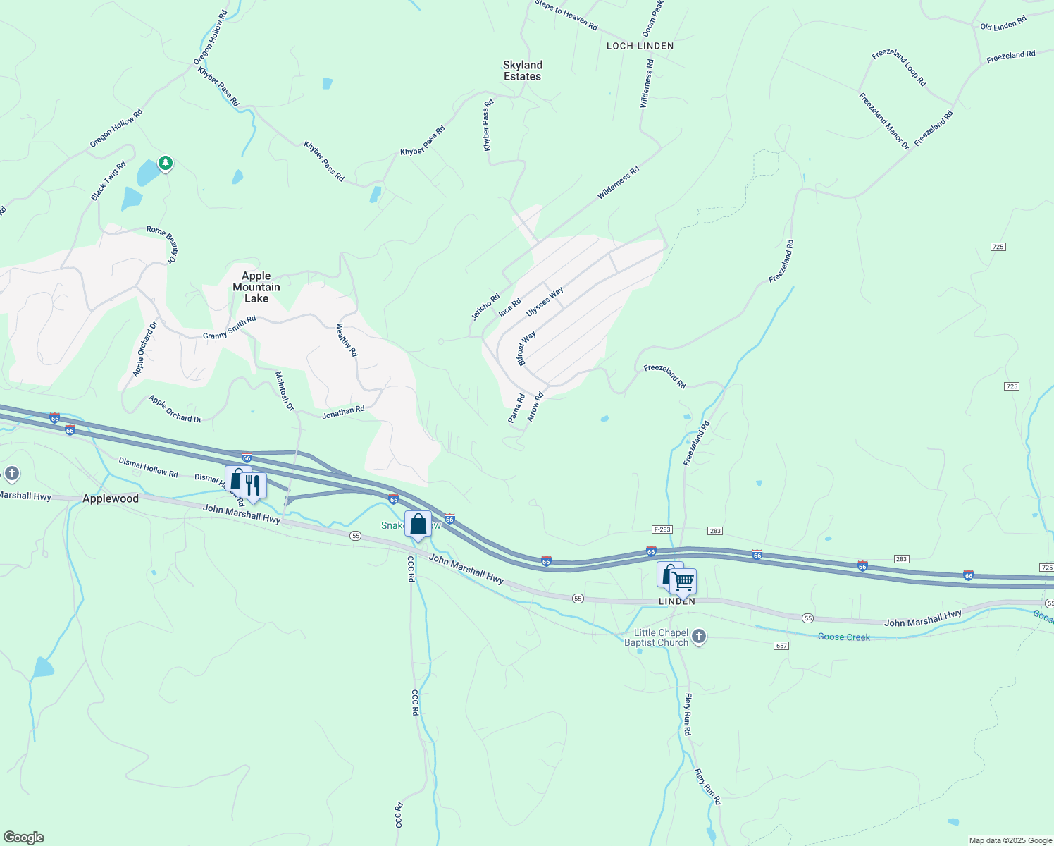 map of restaurants, bars, coffee shops, grocery stores, and more near 166 Arrow Road in Linden
