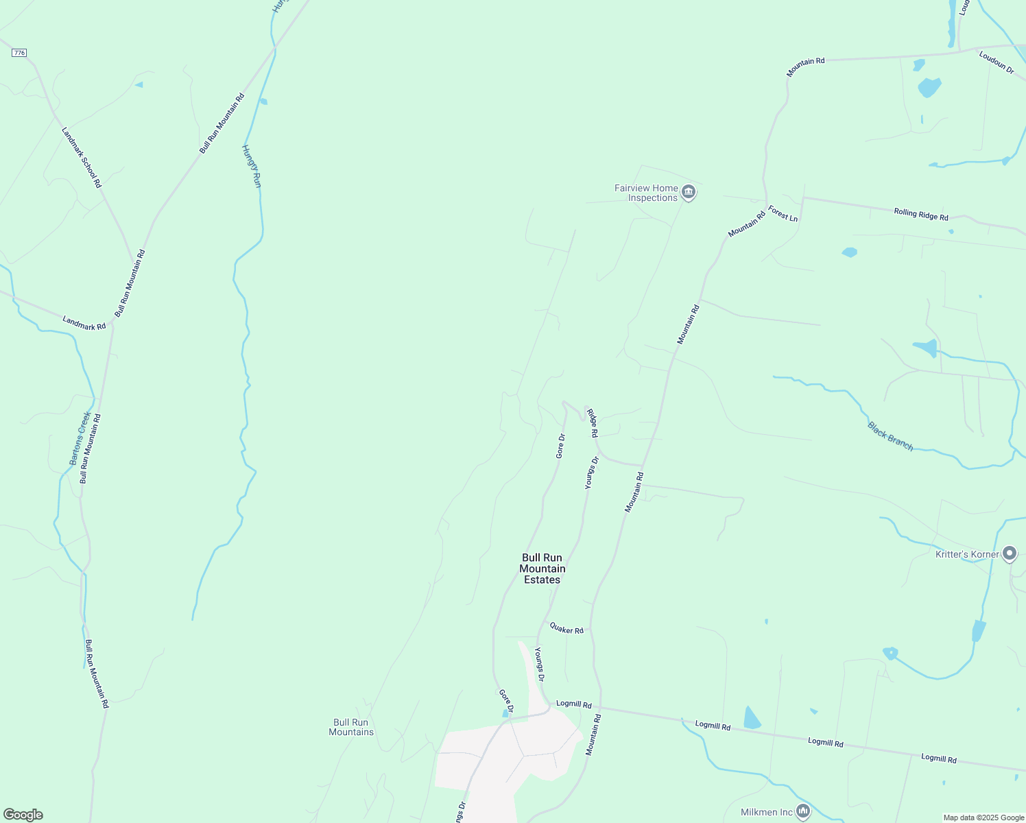 map of restaurants, bars, coffee shops, grocery stores, and more near 1897 Ridge Road in Haymarket