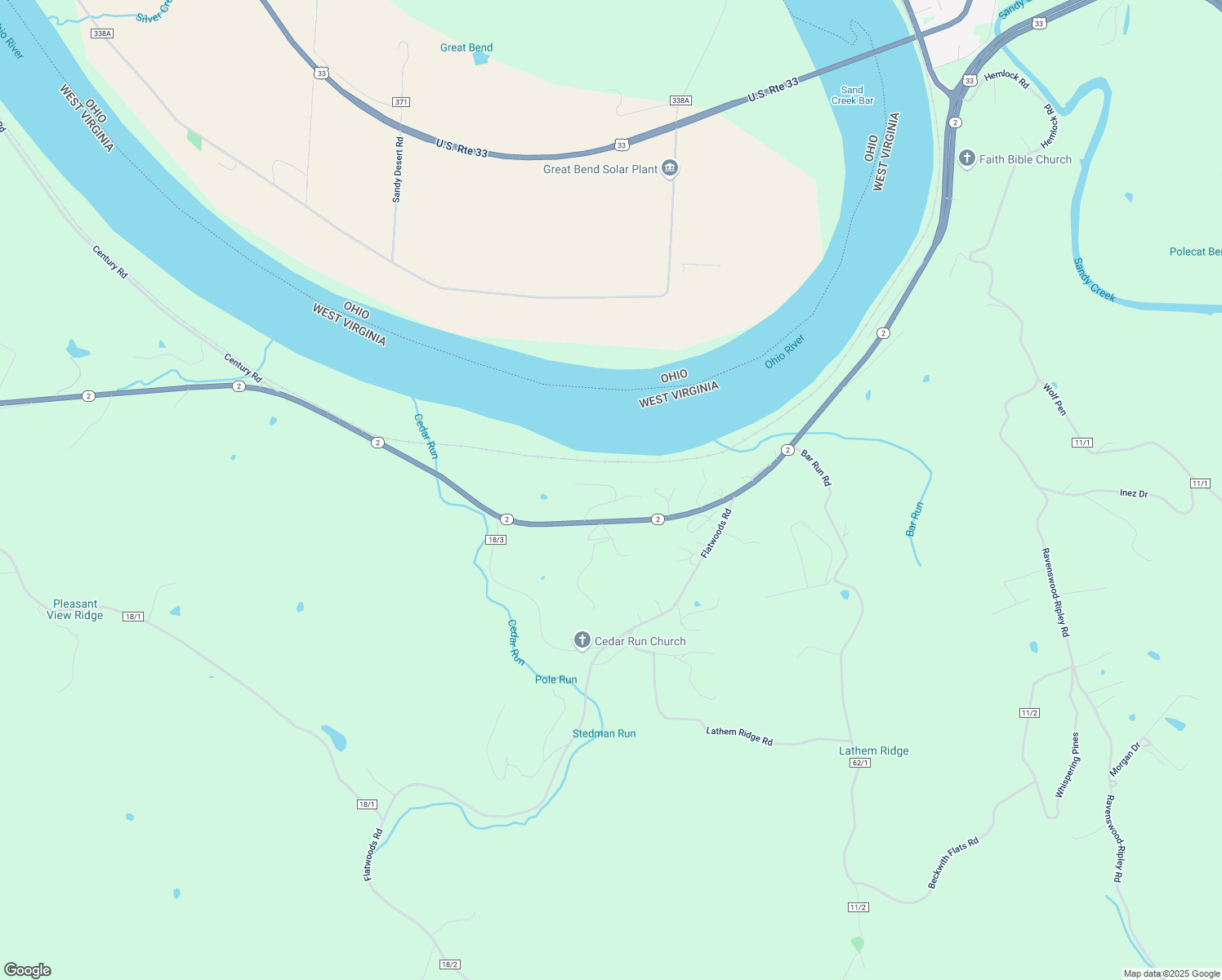 map of restaurants, bars, coffee shops, grocery stores, and more near Riverview Acres in Ravenswood