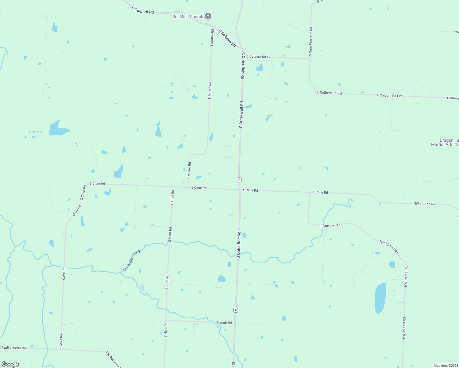 map of restaurants, bars, coffee shops, grocery stores, and more near 38604 East Cline Road in Lone Jack